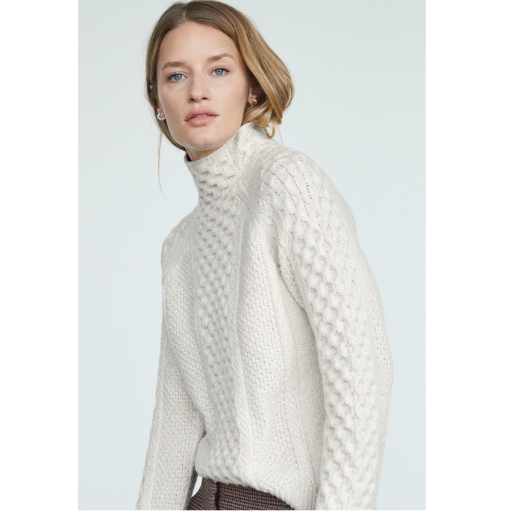 Vince Mixed Cable Wool & Cashmere Blend Sweater XL